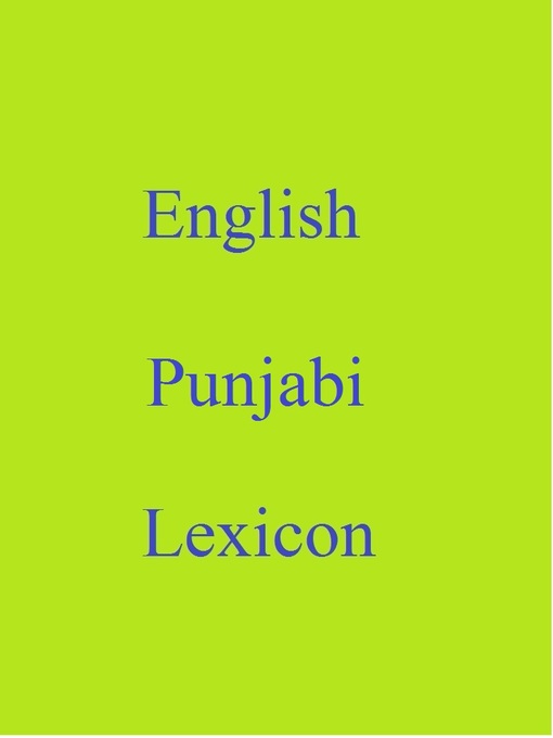 Title details for English Punjabi Lexicon by Robert Goh - Available